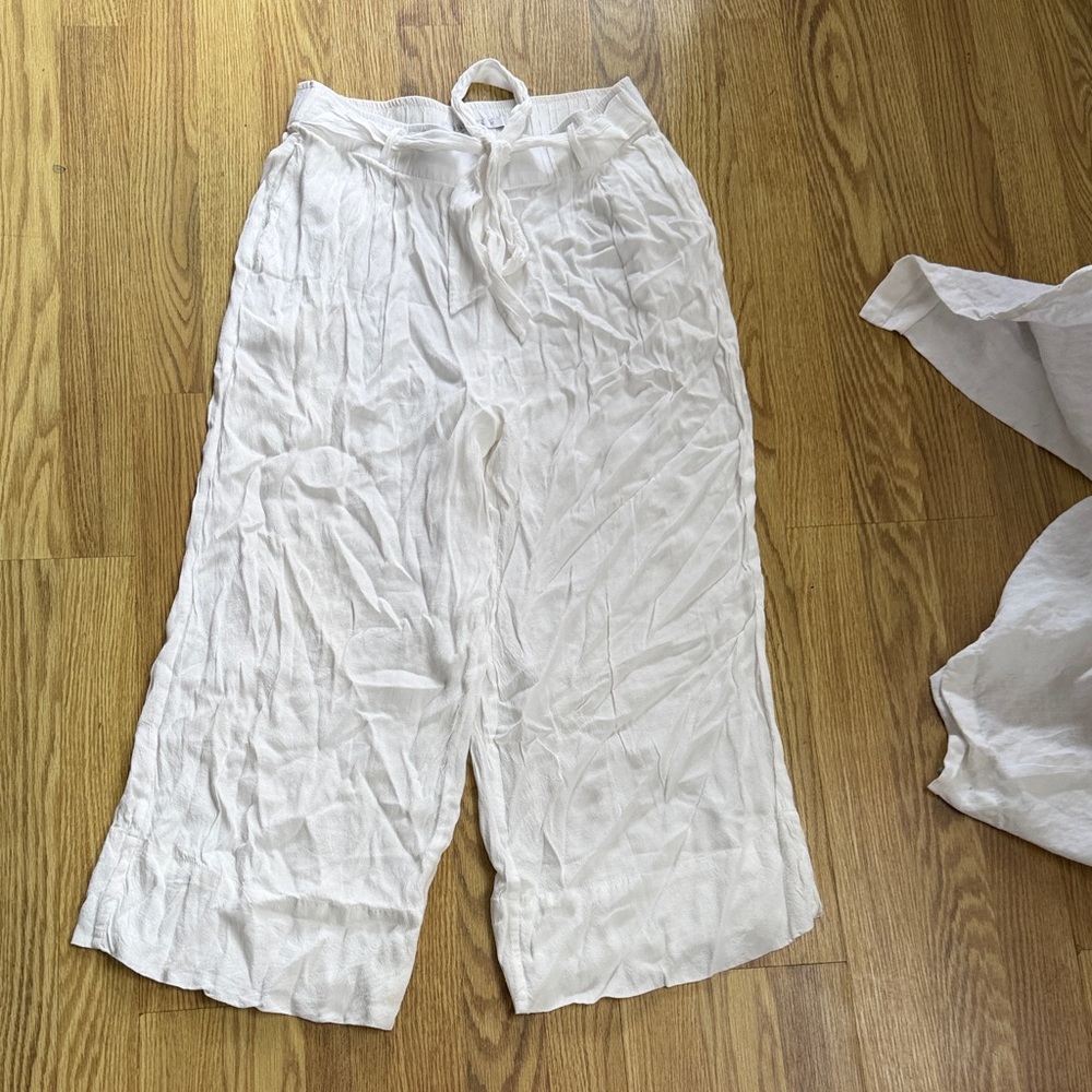 Manaola Women's White Wide-Leg Pants